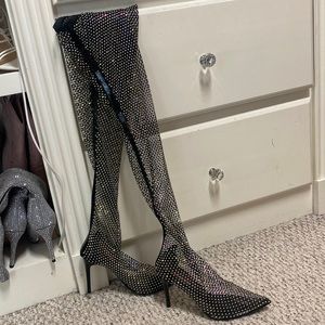 Sheer sparkle boots